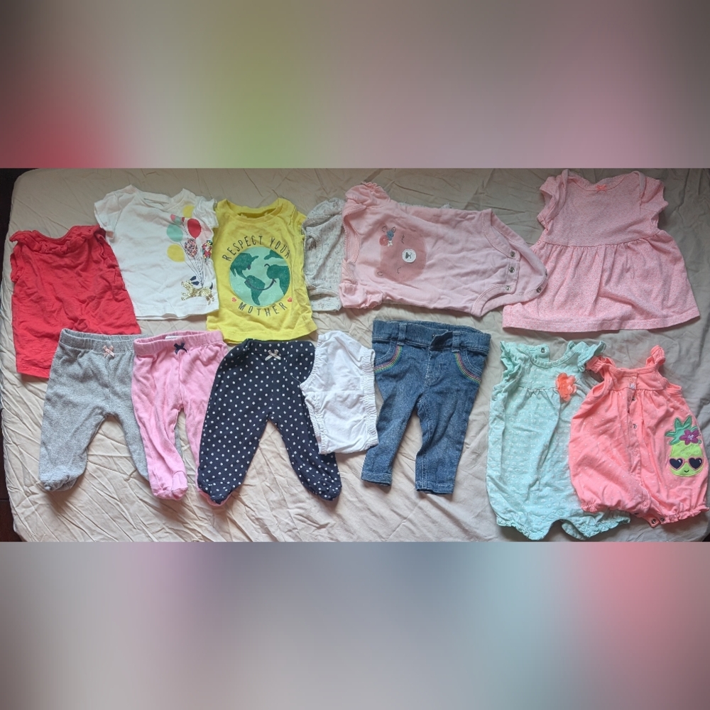 3 Months Girl Lot (13 Pieces)